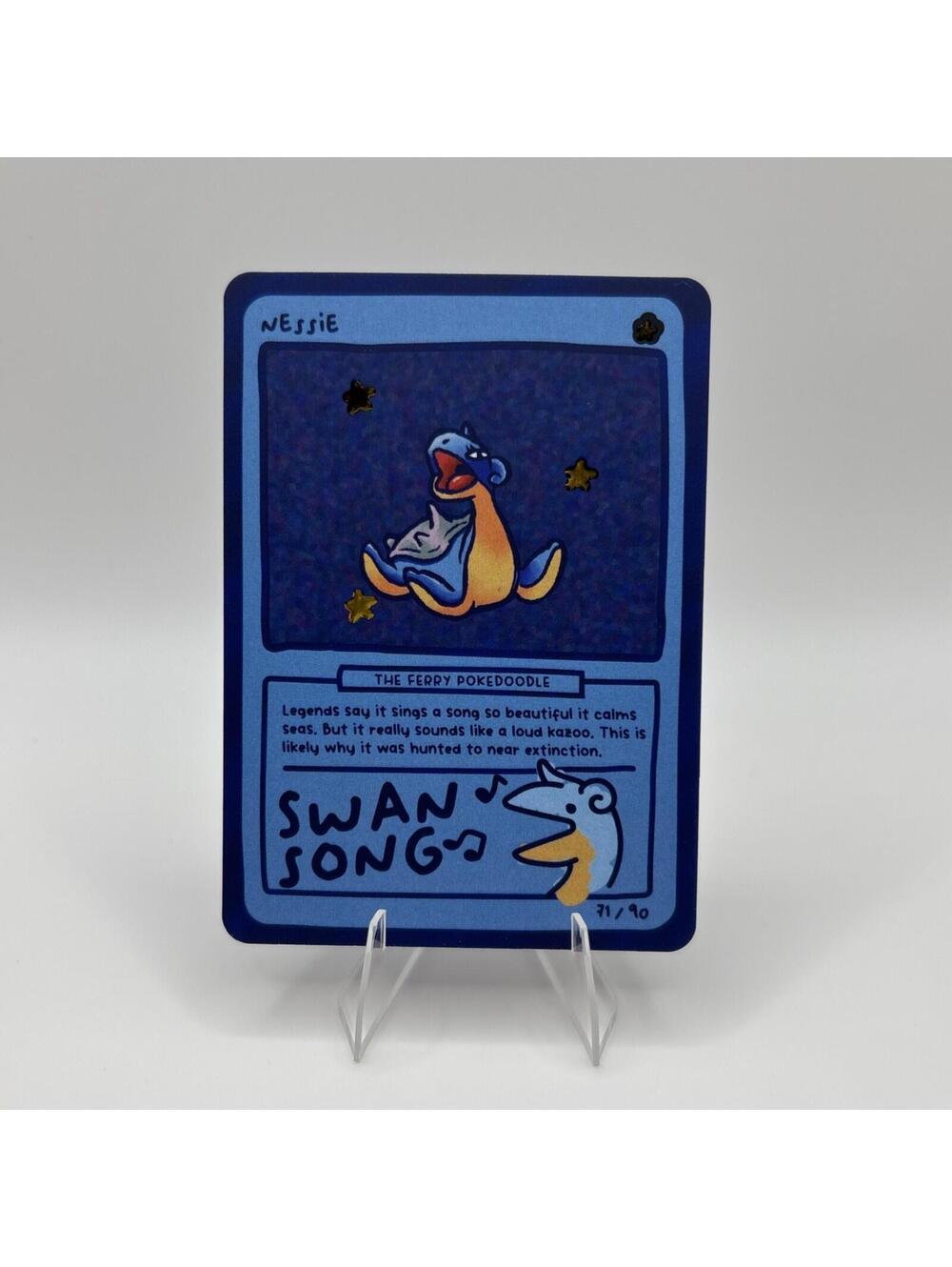 Pokedoodles Gag Teams - Nessie (Lapras) 71/90 - Set 2 Pokemon Fan Art